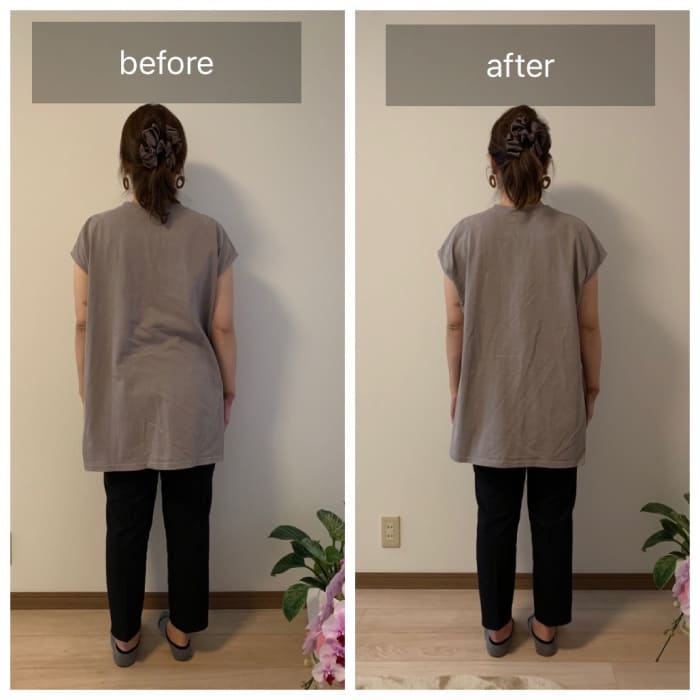 姿勢のビフォーアフター